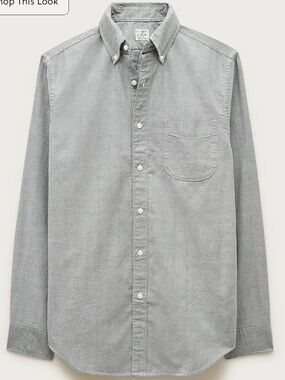 J.Crew Slim Untucked Broken-in Button-Down Oxford Shirt Light Green